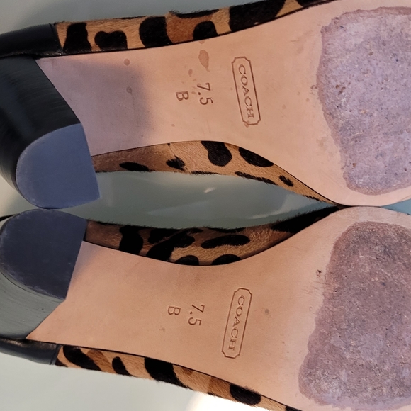 Coach Taffy Cheetah Hair Calf Fashion Pumps Heels Women's Size 7.5 B - Picture 3 of 9